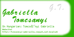 gabriella tomcsanyi business card